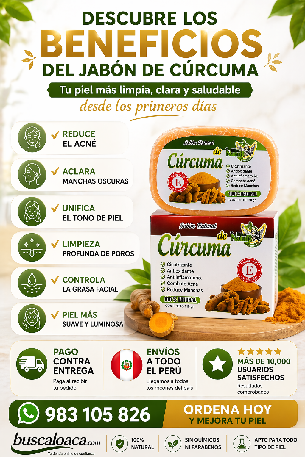 Jabón Cúrcuma ¿Cansado de probar productos que no funcionan?