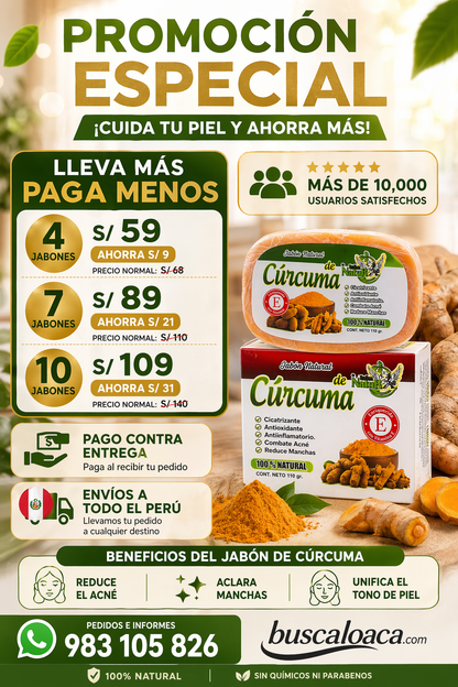Jabón Cúrcuma ¿Cansado de probar productos que no funcionan?