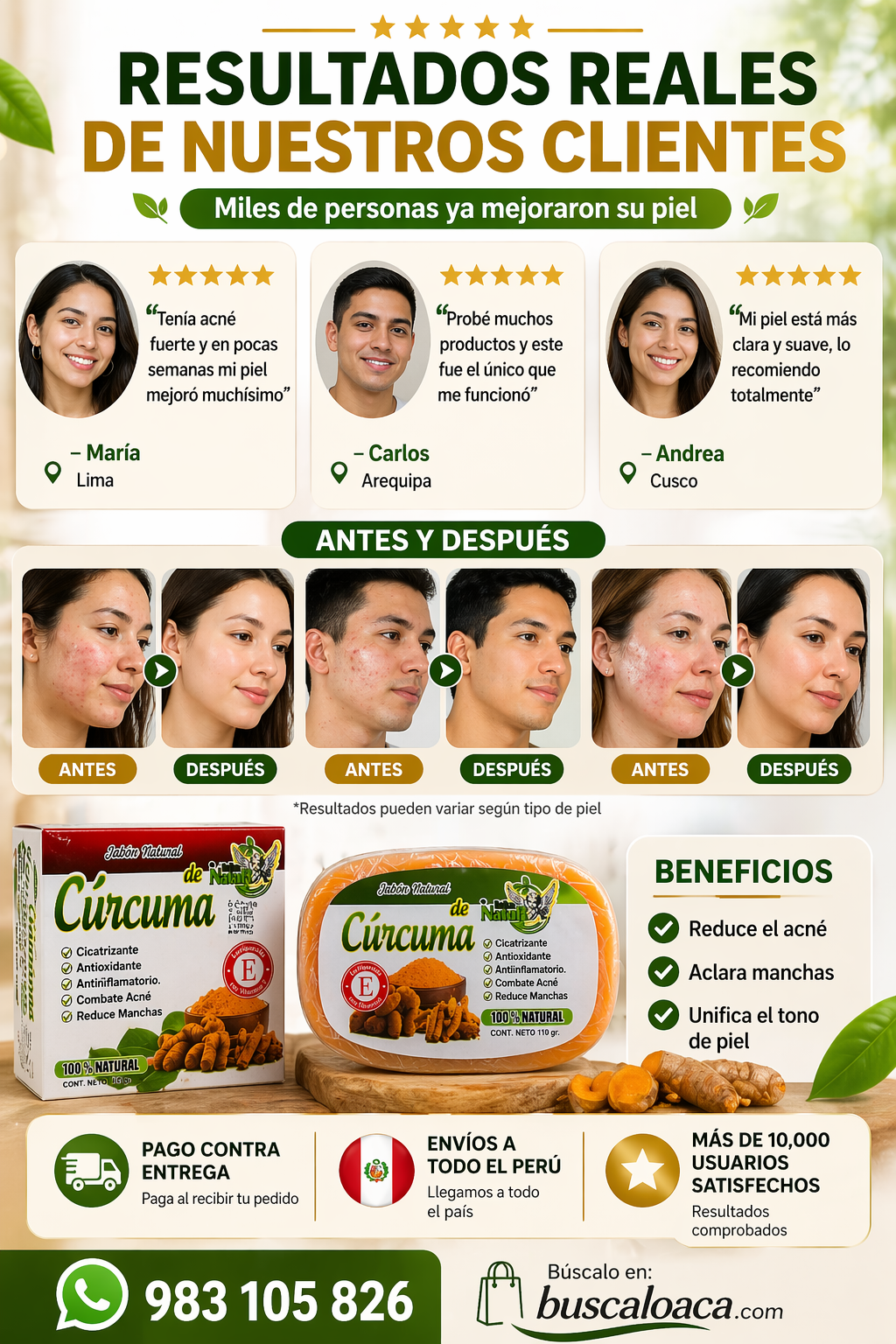 Jabón Cúrcuma ¿Cansado de probar productos que no funcionan?