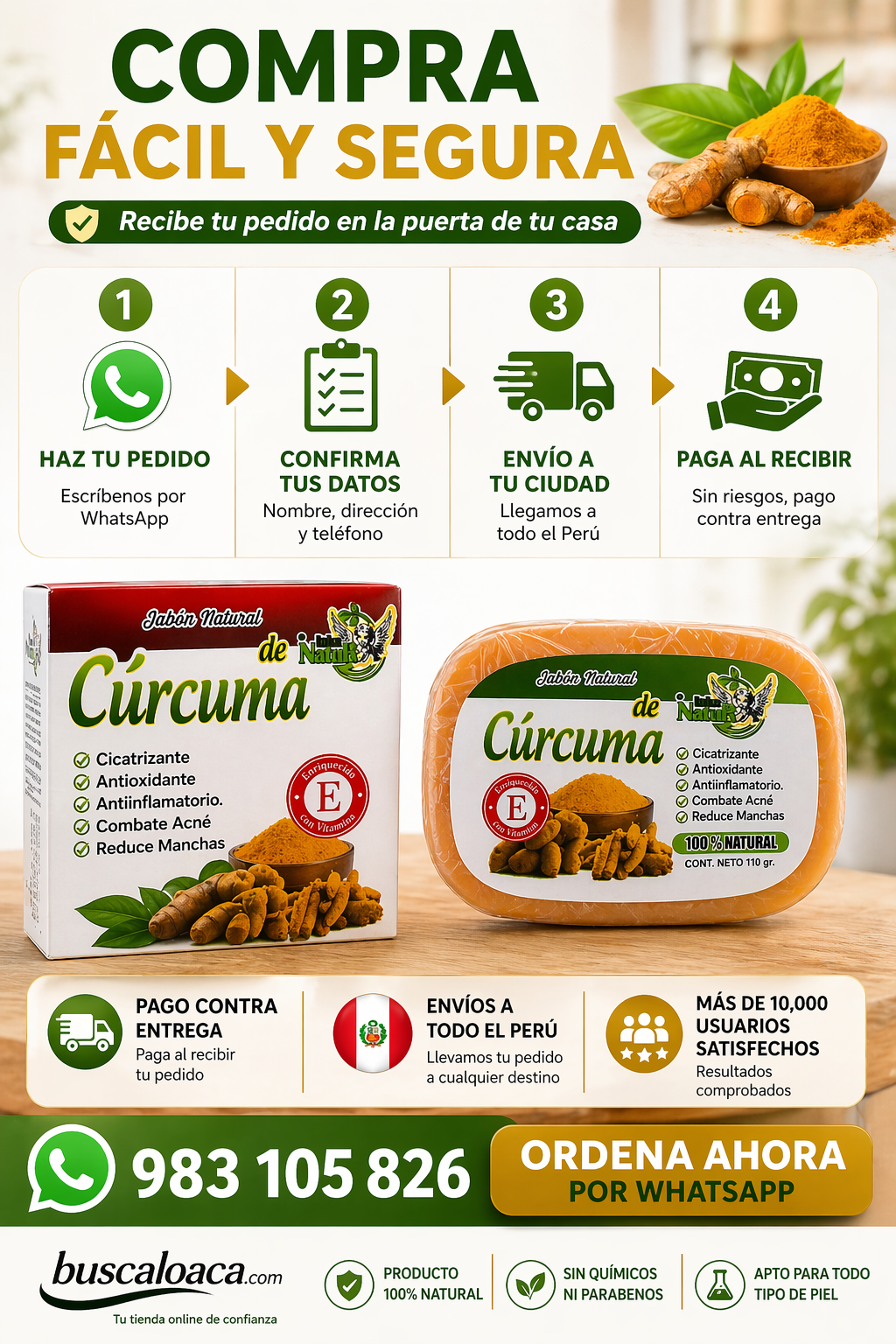 Jabón Cúrcuma ¿Cansado de probar productos que no funcionan?